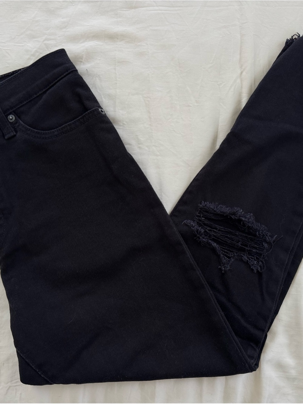 Levi's Women's Black Wedgie Skinny Ankle Ripped Jeans
